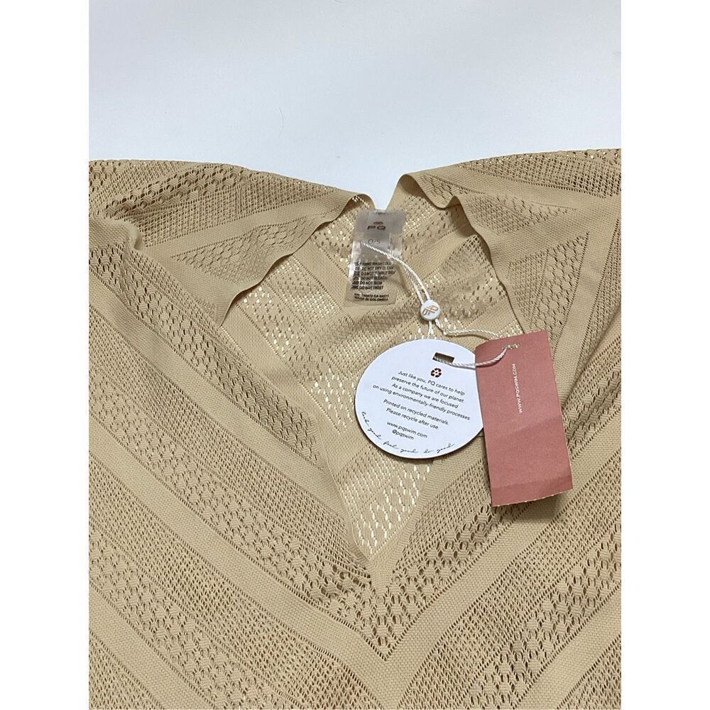 New. PQ golden tan poncho cover-up. One size. Retails $134 - Picture 8 of 9